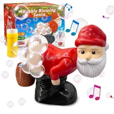 Santa Claus Christmas Bubble Machine Toy with Music & Lights Funny Xmas Gift picture