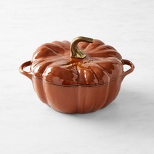 Williams Sonoma Staub Enameled Cast Iron Pumpkin Cocotte, 3.5-Qt, Orange picture