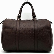 Guccissima  Boston Bag Brown Leather Auth/193603 picture
