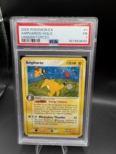 AMPHAROS HOLO 1/115 UNSEEN FORCES POKEMON PSA 1 POP 4 picture