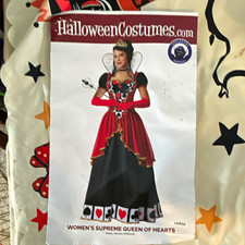Princess Paradise Supreme Queen of Hearts Costume w/Gloves Petticoat L FUN3736AD picture