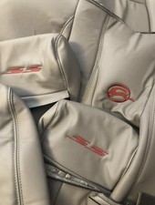 1994 1995 1996 Chevy Impala SS Leather Seat Front & Rear Kit Gray DCM Embroidery picture
