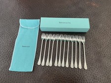 Tiffany Vintage King William Sterling Silver Cocktail Forks 12 pieces picture