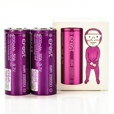 2-Pack Efest Battery 26650 4200mAh | Rechargeable  3.7V | MPD 50A * CDR 35A picture