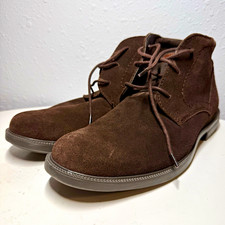 Rockport Berenger Java Suede Chukka Boots CI9501 Men's 9.5 W Wide Brown EUC picture