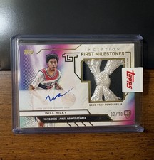 2025-26 Topps Inception Will Riley First Milestones Auto RC Relic /10 GAME USED picture