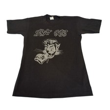 Vintage Stray Cats Band Shirt Men Small Black Single Stitch Hef-T USA Rockabilly picture