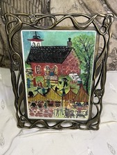 VINTAGE ORNATE BRONZE FLORAL PICTURE FRAME 5 X 7” picture