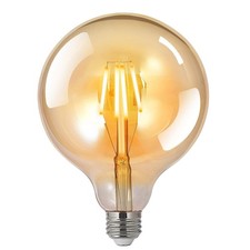 BoostArea LED Bulbs 60 Watt Equivalent, 2 Pack 6W G125 Led Globe Bulbs, Antiq... picture