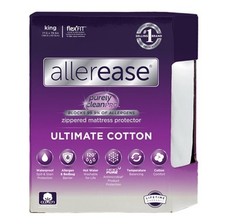 AllerEase Ultimate Cotton Zippered Mattress Protector King 17” Open Box picture