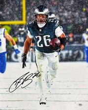 Saquon Barkley Signed 16x20 Eagles Snow Game vs Rams Photo PSA/DNA ITP picture