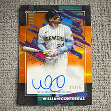 Topps 2021 Finest Finest Autographs William Contreras #FA-WC Orange /25 Auto picture