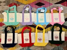 Trader Joe's Mini Canvas Reusable Tote bags, 10 Color Options,  Pastel, NWT US picture