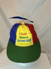 I Don’t Wanna Grow Up Propeller Hat Vtg TriSar NWT Toys-r-us Slogan Snapback picture