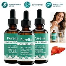 Purelia Liver Restore, Complete Liver Support Supplement with Milk Thistle, Dand picture
