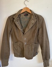 Diesel Vintage Y2K Utility Blazer Jacket Khaki M Archive / Military Style picture