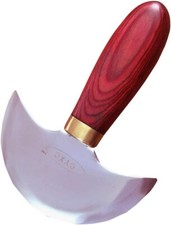 Leather Round Head Knife with Wooden Handle Leather cutting Knife for DIY (L) picture