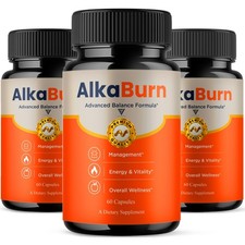 (3 Pack) AlkaBurn Advanced Weight Formula, Alka Burn Pills (180 Capsules) picture