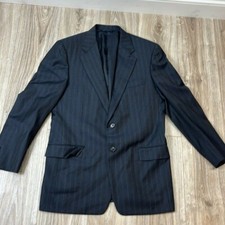 Hickey Freeman Loro Piano wool men blazer size 39 regular  blue and white strip picture