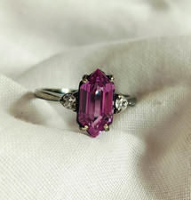 Certified 8 Ct Natural Alexandrite Fancy Gemstone Ring - Crafted 925 Silver picture