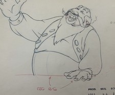 1940: Disney: Pinocchio-Stromboli- Original Cel Production Drawing picture