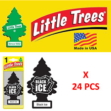 Black Ice Air Freshener Little Trees 10155  MADE IN USA Pack of 24 picture