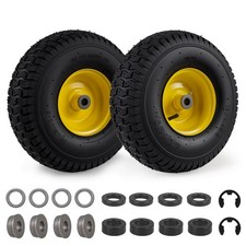 2 Pack 15 x 6.00-6 Tube-type Tires & Wheels w/3-4.6
