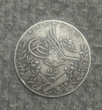 Egypt 10 Qirsh / Piastres 1327/6 (1914 H)  Silver Coin  picture