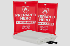 Prepared Hero Emergency Fire Blanket Fire Suppression Blanket - 2 Pack, NEW picture