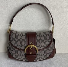 Coach CJ814 Soho Bag Signature Jacquard Maple Brown Shoulder Handbag New Outlet picture