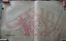 Early 20th Century Map Schenectady New York Mohawk River Erie Canal Stockade picture