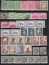 Austria 1910-57, Scott's #B1 - P11A, 450+ Stamps, 8 Pages, Cat$200+ Back of BooK picture