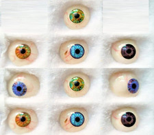 Artificial Human Prosthetic Eye Antique Glass Mix Eye Set Of 10PC picture