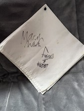Original Autograph Marilyn Manson And Korn Fieldy Napkin picture