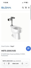 Sloan wets20001435 Standard, ST-2009 Water Closet and REGAL 111SFSM Flushometer picture