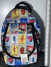 Lotería Mexican Mini Backpack – Colorful Mexican Bingo Print – New with Tags picture