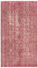 Traditional Salmon Hand-knotted Area Rug 3'7
