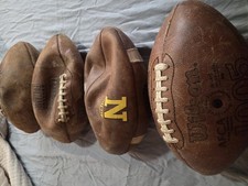 Vintage Wilson 1001 NCAA College Football Balls for Collectors NSU Wolves picture
