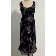 NWT VTG 90s Positive Attitude Sheer Floral Slip Dress 10 Whimsigoth Fairy Y2K picture