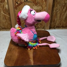 Cuddle Barn Holi-Lovin' Leslie Animated Singing Pink Flamingo Christmas Plush picture