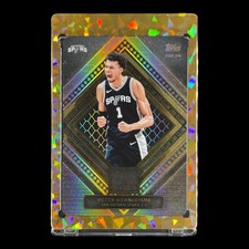 VICTOR WEMBANYAMA BLACK GOLD SPARKLE HOLO CARD 2025-26 Topps Insert - Spurs picture