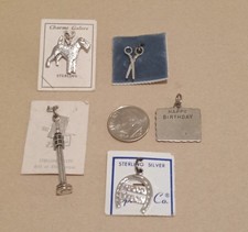 Vintage Sterlling Silver Charms (5 CHARMS)  picture