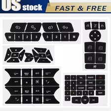 New Button Repair Kit Window Switch Sticker For Mercedes Benz A B ML350 Black picture