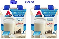 Atkins Protein Shake Creamy Vanilla, Keto Friendly, Gluten Free, 8 Ct picture