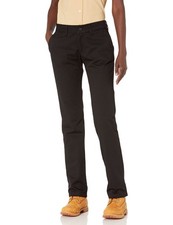 Dickies Women's Straight Flex Twill Pant, Rinsed Black, Size 14 picture