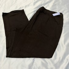 Catherines Suprema Women’s 3X 26/28W Black Stretch Cotton Pants NWT Relaxed Fit picture