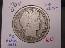 1904-O BARBER HALF DOLLAR VG NICE POPULAR BETTER DATE picture