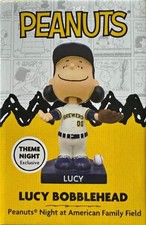 New 2026 MILWAUKEE Brewers Peanuts Lucy Bobblehead Sept 25 Theme Night  picture