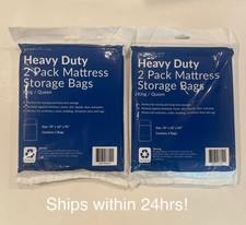 2 Pack Of 4 Mattress Storage Bag KING/QUEEN Heavy Duty Protective Cover picture