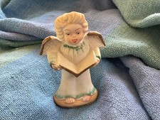 Vtg Happy Smiling Singing Angel With Book — Japan picture